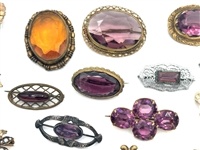Group of Victorian Gold Filled Jewelry, Gemstones