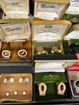 Huge Lot of Cufflinks, Tie Tacks (22) in Original Boxes