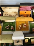 Huge Lot of Cufflinks, Tie Tacks (22) in Original Boxes