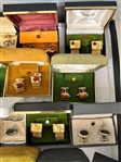 Huge Lot of Cufflinks, Tie Tacks (22) in Original Boxes