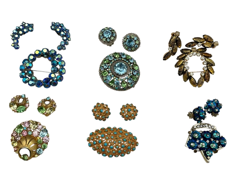 (6) Vintage Brooch and Earring Sets