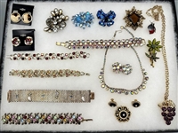 Group of Signed Vintage Costume Jewelry Including Sets