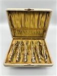 (6) Sterling Handle Nut/Button Tool in Display Case
