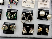 (19) Pairs of Signed Costume Jewelry Earrings; Richelieu, Segal, B. David, Others