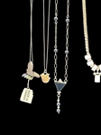 (9) Sterling Silver Necklaces 