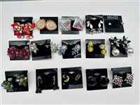 Group of Vintage Signed Costume Jewelry Earrings