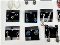 (20) Pairs of Sterling Silver Earrings
