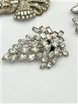 (6) Clear Viintage Rhinestone Duette/Brooches