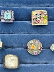 (17) Sterling Silver Rings With Gemstones