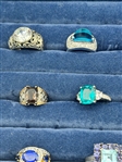 (17) Sterling Silver Rings With Gemstones