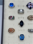 (18) Sterling Silver Rings With Gemstones