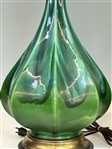 Pair Ceramic Drip Lamps Possibly Blue Mountain Pottery