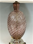Barovier & Toso Smoked Amethyst Murano Glass Lamp