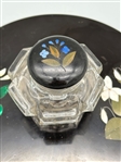Victorian Pietra Dura Inkwell