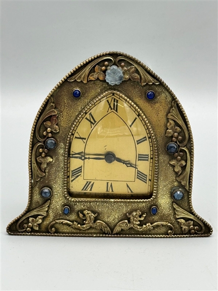 Empire Art Gold Art Deco Desk Clock