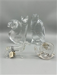 (4) Crystal Animals; Orrefors, Val St. Lambert, Frederic Duclos