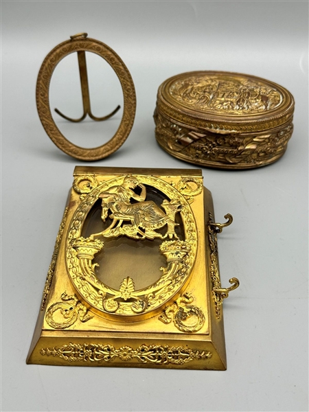 (3) Bronze, Brass Metal Pieces