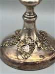 Silver Plate Candle Sticks Grape Motif