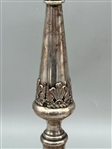 Silver Plate Candle Sticks Grape Motif