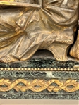 French Empire Bronze Gilt Bronze and Marble Figural Mantle Clock