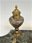 Bronze and Green Marble Double Inkstand