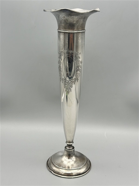 International Sterling Silver Trumpet Vase 