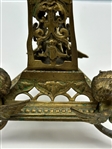 Pair Brass Candle Sticks Putti Detail