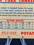 1954 Dan Dee Mickey Mantle 