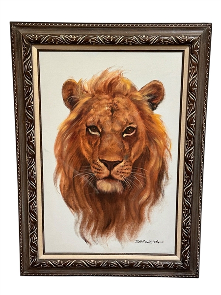 Lion Oil on Canvas Painting