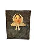 Folk Art Oil Painting Portrait of Woman