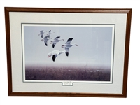 Lynn R. Kaatz Duck Lithograph "Out of the Fog"