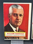 (3) 1956 Topps William Harridge #1 (2) Gray Back (1) White Back Baseball Cards