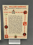 (3) 1956 Topps William Harridge #1 (2) Gray Back (1) White Back Baseball Cards