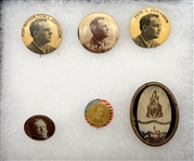 (6) TOC Potical Pinbacks Johnson, Taft and McLean