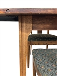 Broyhill Brasilia Mid Century Modern Dining Room Table With 4 Chairs, 3 Leaves.
