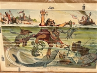(2) 1900 Judge Cartoon Fold Outs