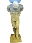 Cast Cement Atlas Cement Top Table Outdoor Sculpture