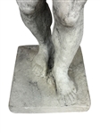 Cast Cement Atlas Cement Top Table Outdoor Sculpture