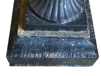 Cast Iron Black Painted Urn Yard Sculpture Co-Operative Foundry Co. Rochester, NY.
