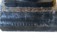 Cast Iron Black Painted Urn Yard Sculpture Co-Operative Foundry Co. Rochester, NY.