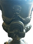 Cast Iron Black Painted Urn Yard Sculpture Co-Operative Foundry Co. Rochester, NY.