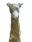 Cast Cement Greyhound Dog Sculpture