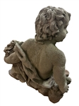 Pair of Angel Cement Concrete Putti Yard Sculptures
