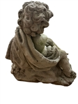 Pair of Angel Cement Concrete Putti Yard Sculptures