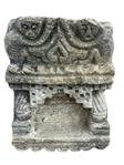 Pair of Sandstone Indian Mughal Aala Oil Lamps 
