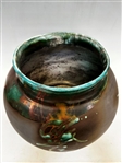 Large Tony Evans Raku Pottery Vase