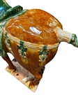 Large Tri-Color Glazed Ceramic Terra Cotta Sancai Horse