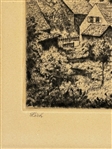Weisser Turm White Tower Germany Etching