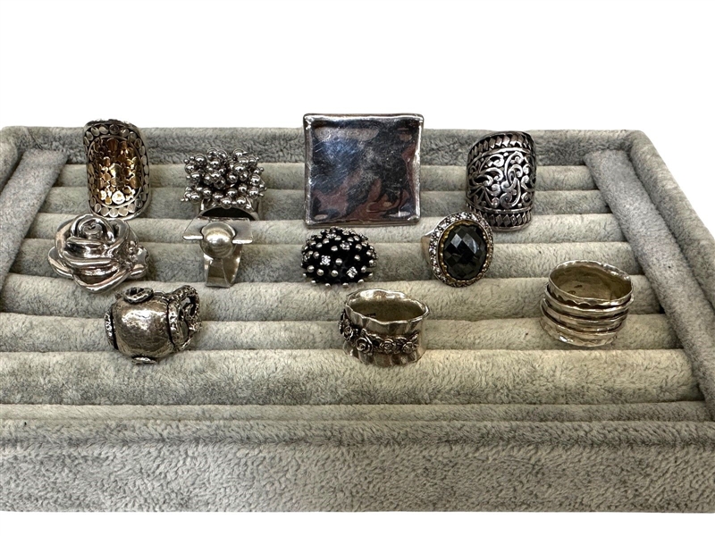 (11) Sterling Silver Rings 