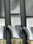 Set of (5) Solinger Germany Silver Overlay Steak Knives